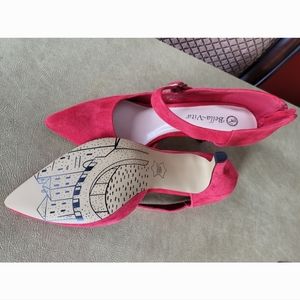 Bella Vita  RED Suede PUMP Sz 10 Never Worn